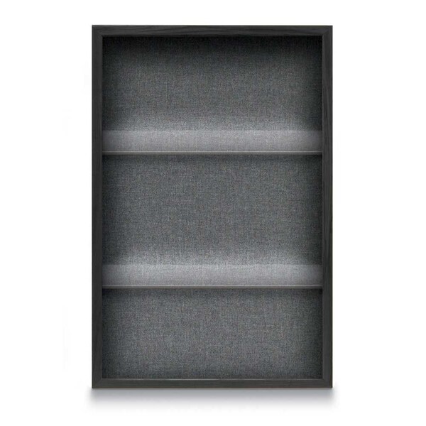 Outdoor Enclosed Combo Board, 48"x36", Satin Frame/Burgundy & Burgundy